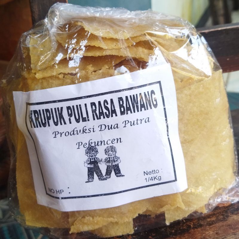 

KERUPUK PULI MENTAH RASA BAWANG 250GR