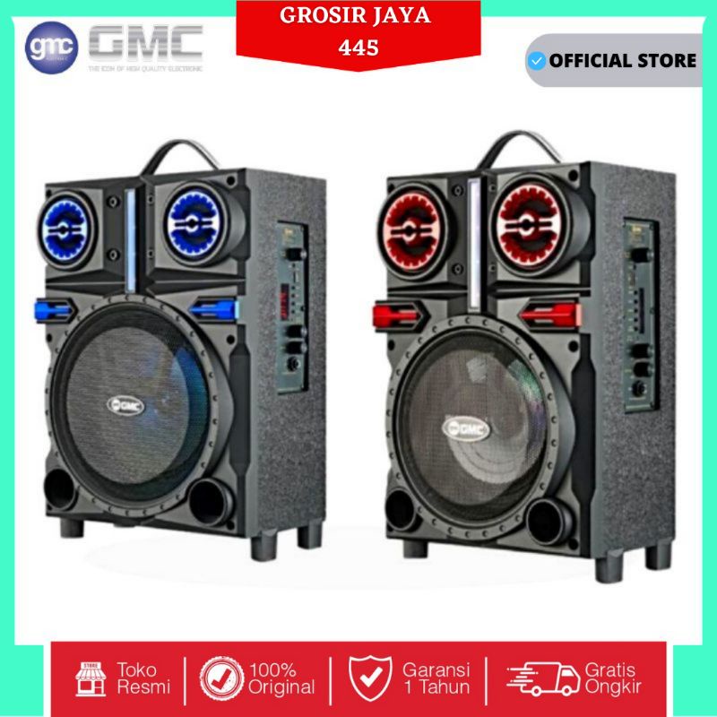 SPEAKER BLUETOOTH KARAOKE GMC 897R + Bonus FREE MIKROFON