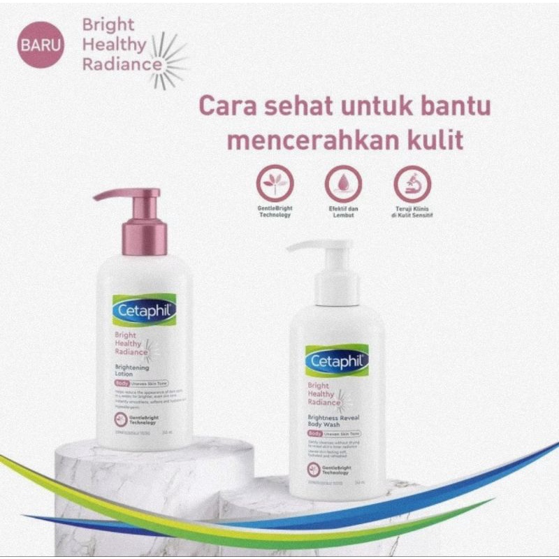 Cetaphil Bright Healthy Radiance Brightness Reveal Body Wash 245ml - Sabun Mandi