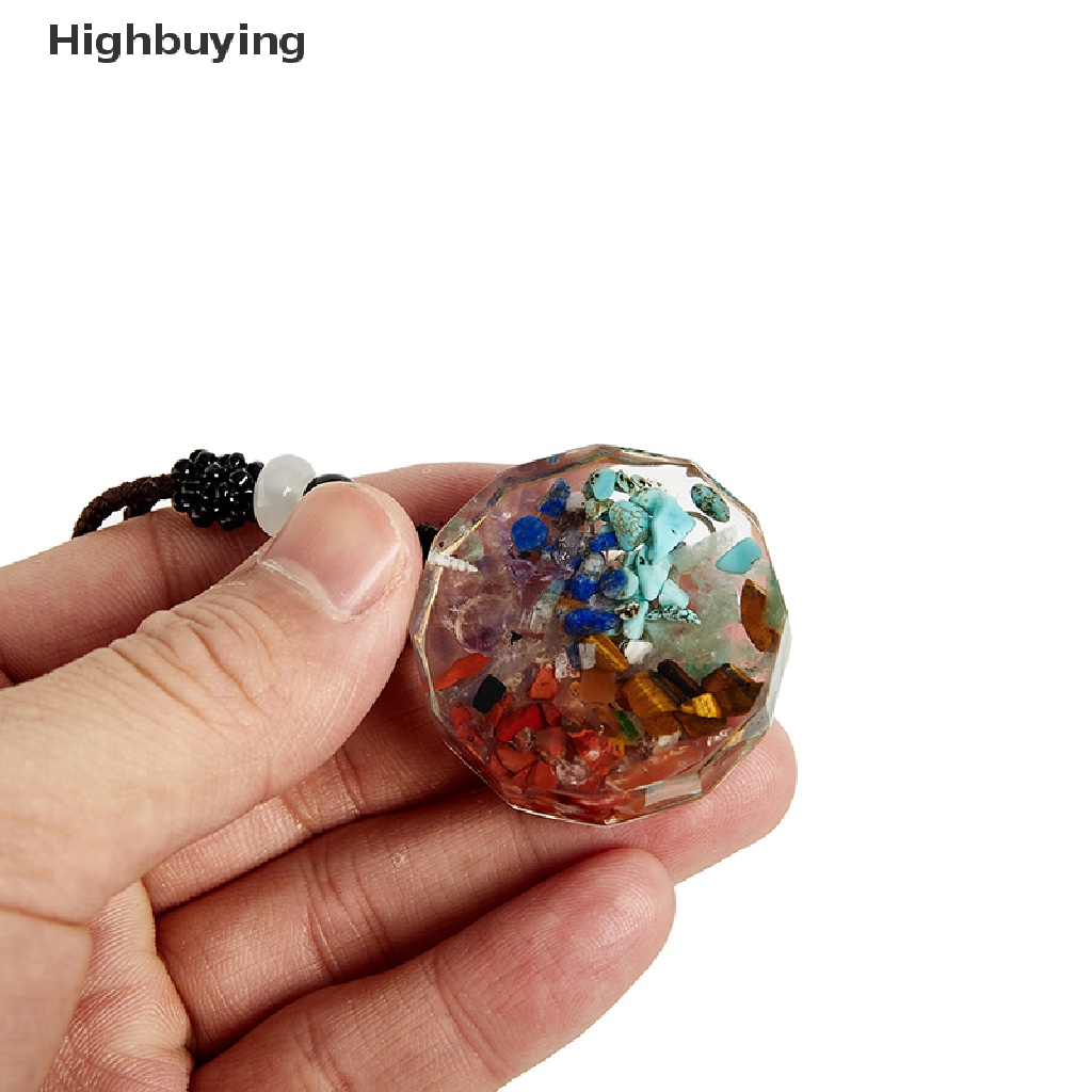 Hbid Liontin Energi Chakra Kristal Alami Energizing Orgonite Necklace Bawa Keberuntungan Glory