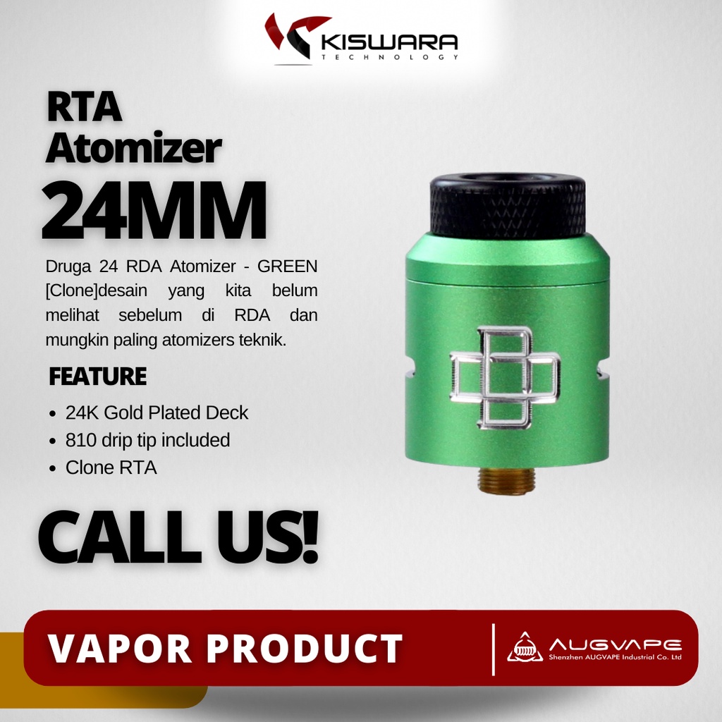 Druga 24 RDA Atomizer - GREEN [Clone]