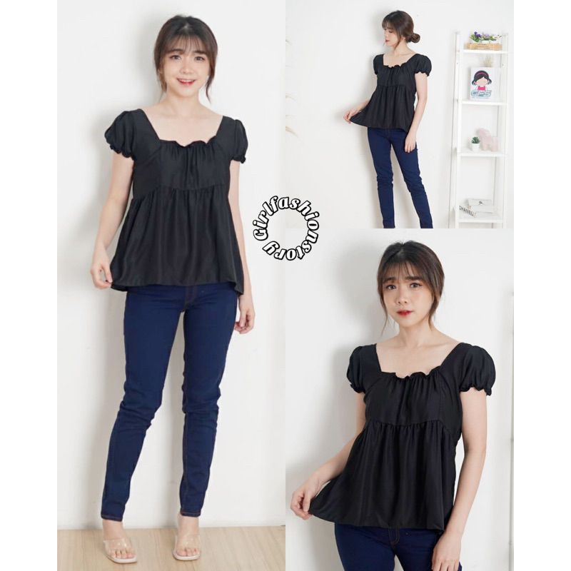 MIMIA SABRINA TOP SHIRT CUTE - BAHAN SHAKILA PREMIUM