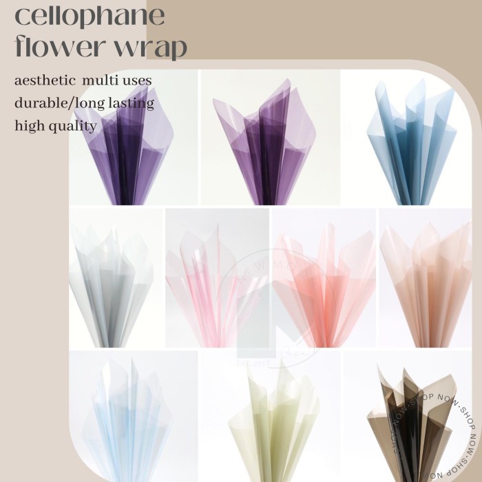 

kertas bunga flower wrapping buket wrap money bungkus korea bouquet Cellophane [ Kemasan Isi 5 lembar Gratis Packing Tabung]