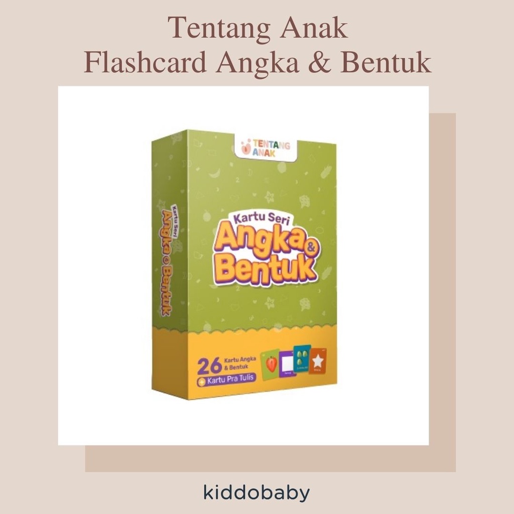 Tentang Anak Flashcard Angka &amp; Bentuk | Kartu Bacaan Anak