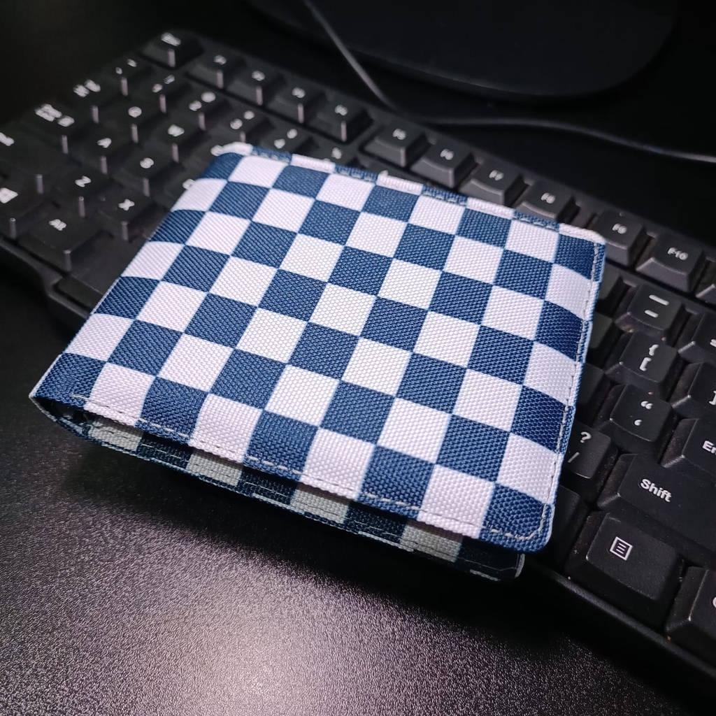 Dompet Pria Motif Kotak Kanvas Dompet Distro Dompet Murah Dompet Distro Checkerboard