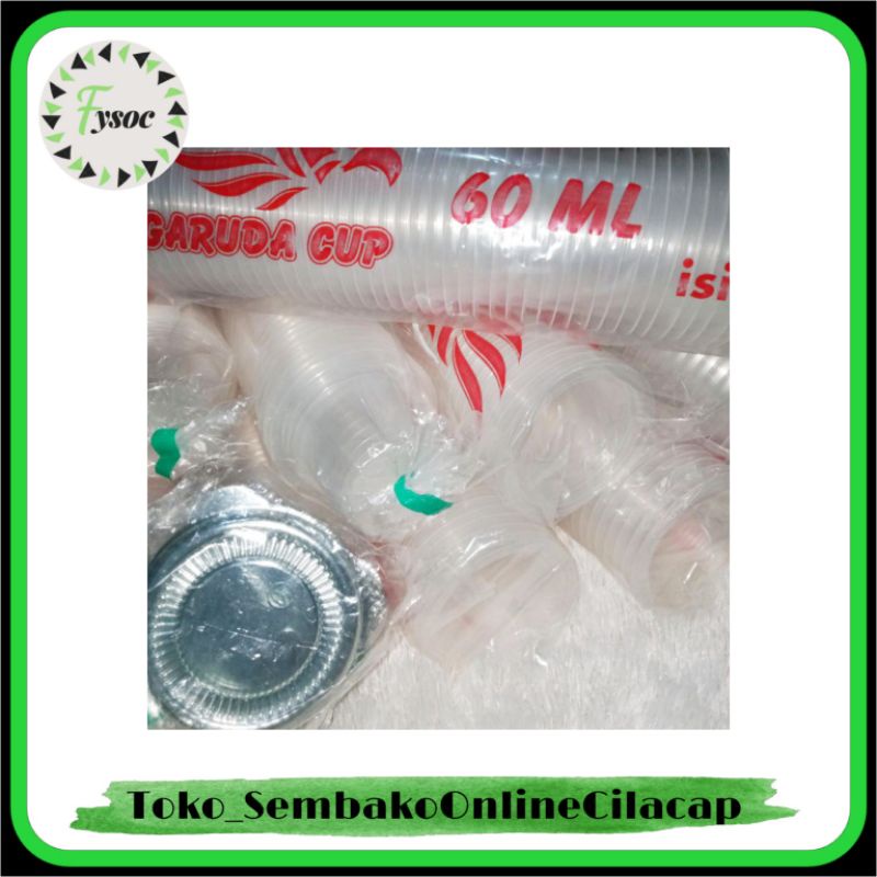 CUP PUDING JELLY + TUTUP ISI 50 PCS | GELAS AGAR ES KRIM 60ML