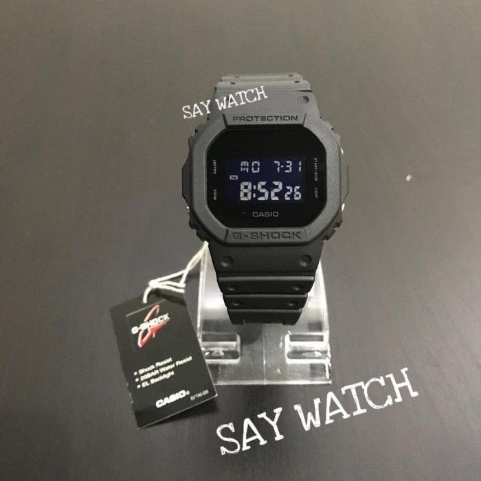 Jam Tangan Pria Casio G-Shock DW-5600 Full Black  DW5600 BB