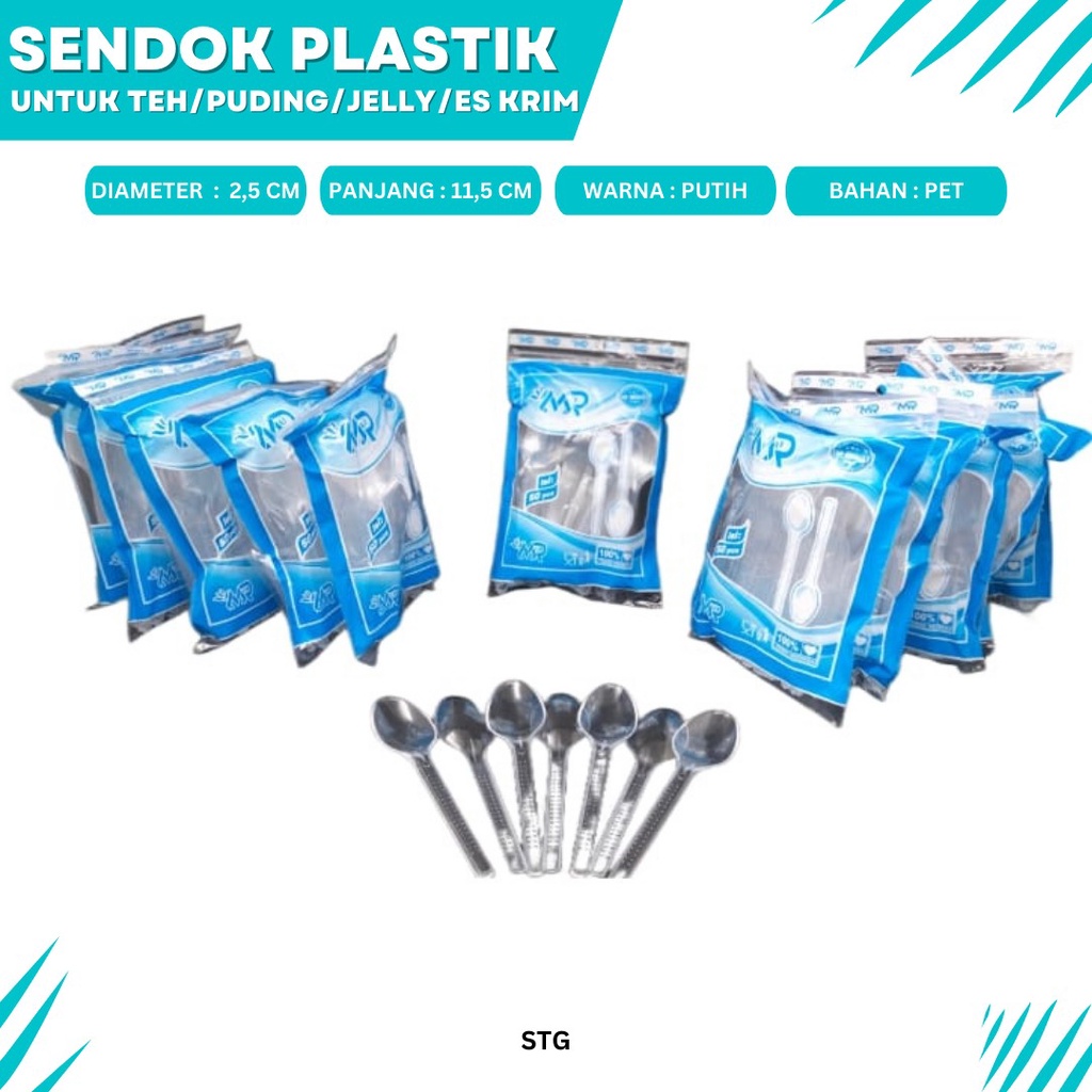 Sendok Sendok Es Krim Bening Sendok Jelly (Isi 50 Pcs-STG)