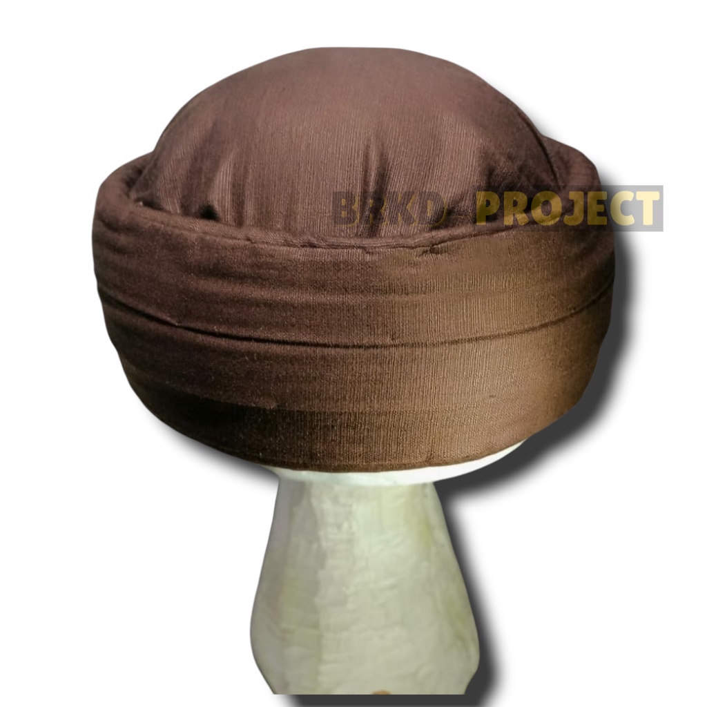 peci buhun - iket candra sumirat - iket sunda praktis Imamah peci Coklat - peci - kopeah - kopiah - 