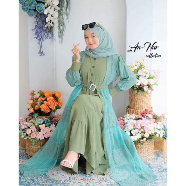 DRESS QUEEN ORY AN NUR COLLECTION/QUEEN DRESS CRINGKLE MIX TILE ORY AN NUR