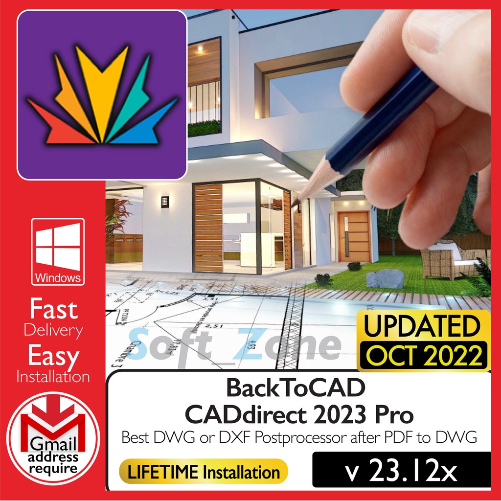 

BckTCAD CADdrct 2023 Pr 23.12x - Bst DWG r DXF Pstprcssr ftr PDF t DWG [WINDOWS x64] - Dgtl Dwnld