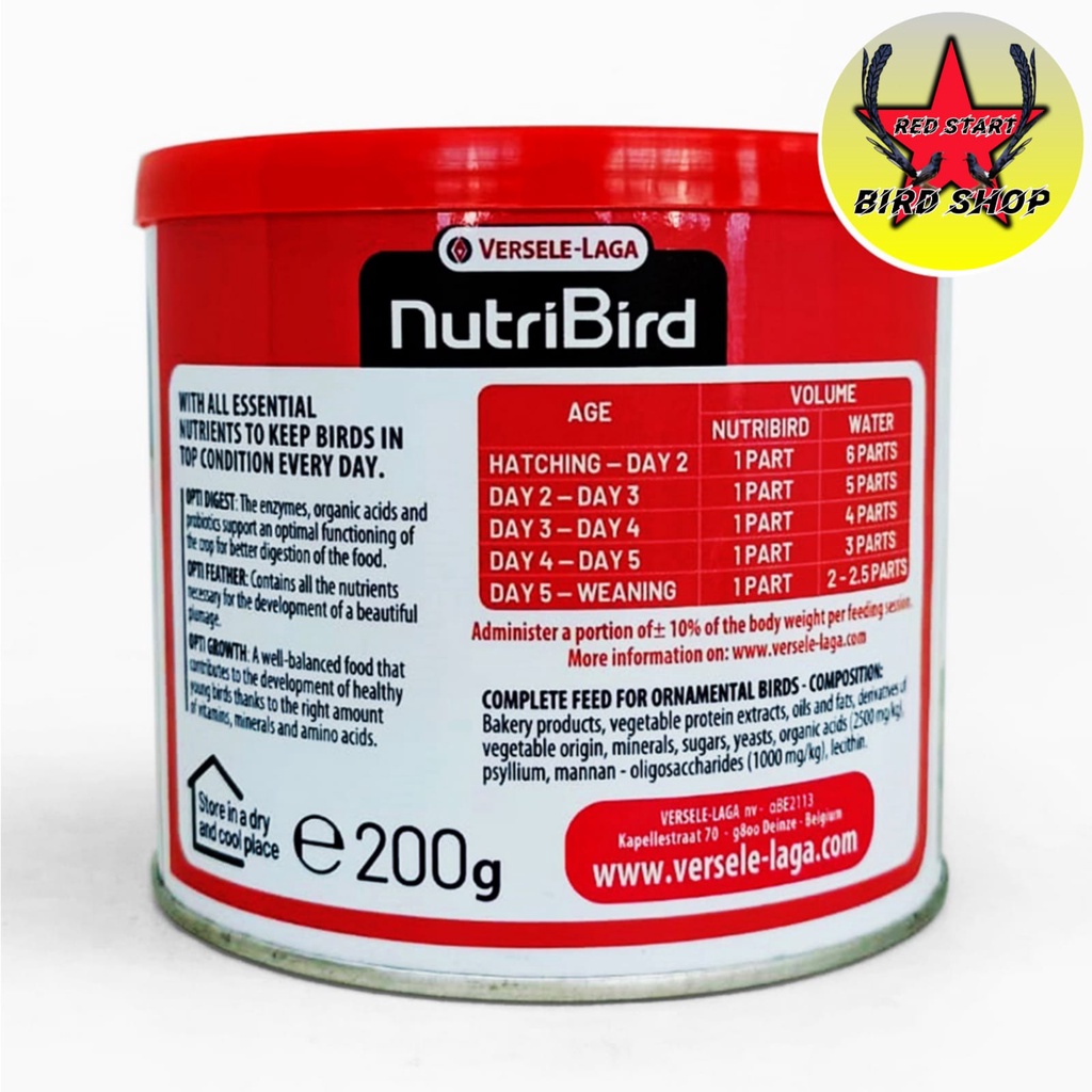 Nutribird A21 Versele Laga Pakan Lolohan Bubur Loloh Piyik Bayi Anak Burung Lovebird Kenari Parkit Paruh Bengkok