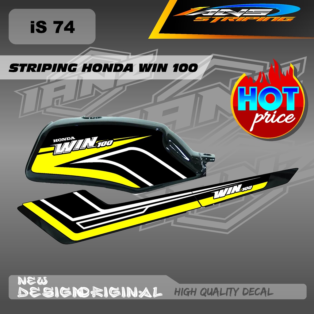 DECAL NEW STRIPING WIN100 CUSTOM KONSPE RETRO JAPAN BAHAN HOLOGRAM / NON HOLOGRAM IS74