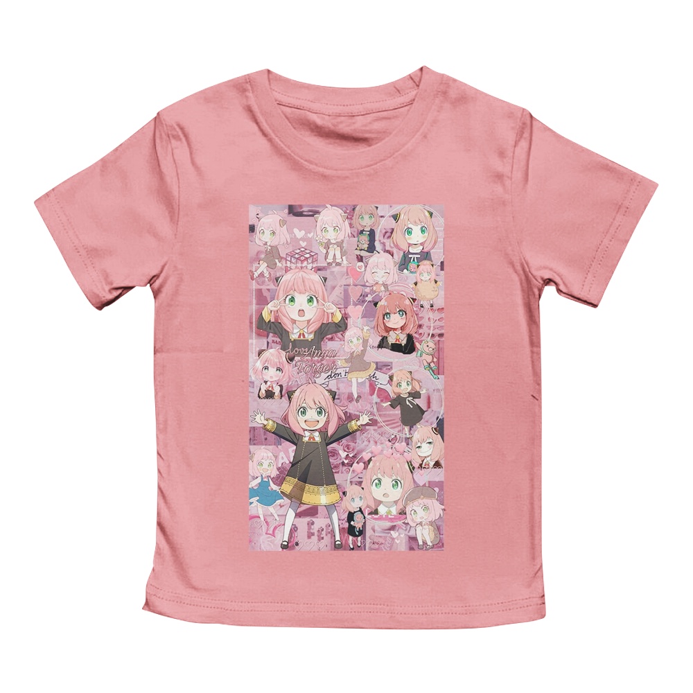 Kaos Anak Perempuan Unisex 1-12 Tahun Cartoon Series Motif Anya Spy X Family