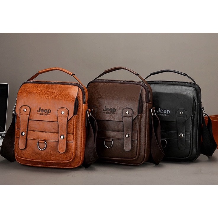 IMPOR ORIGINAL JEEP BULUO 993 TAS BAHU SELEMPANG PRIA MUAT IPAD DENGAN TALI PANJANG