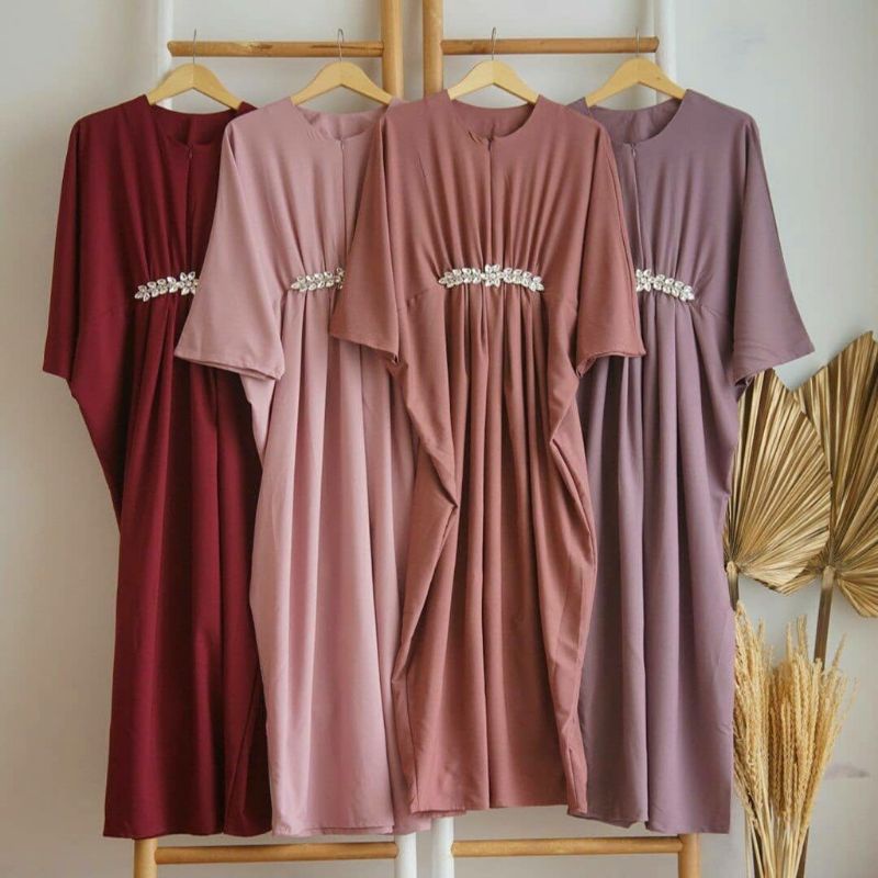 BAJU KAFTAN TALI PINGGANG BUNGA