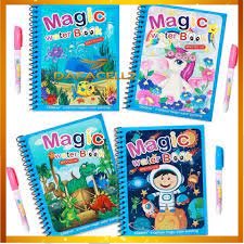 

Mainan Anak Magic Water Book Buku Air Gambar Warna Free Pena Edukasi DAFACELL