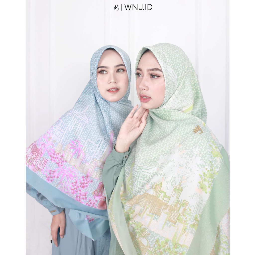 WNJ SCARVES ISTIQLAL BATAVIA UKURAN 130X130 CM |  HIJAB SEGI EMPAT BARU ORIGINAL WANOJA