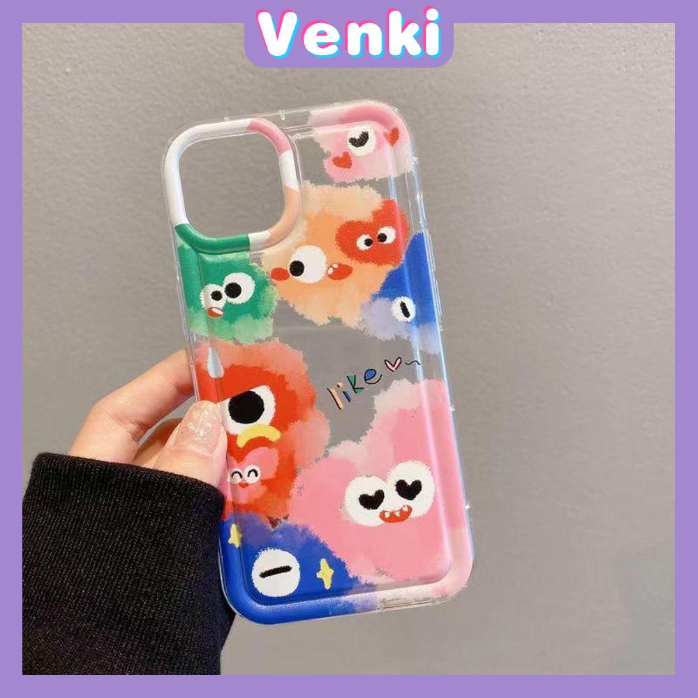 Case For iPhone 14 Pro Max TPU Soft Jelly Airbag Clear Case Cute Colorful Monsters Camera Protection Shockproof For iPhone 14 13 12 11 Plus Pro Max 7 Plus X XR