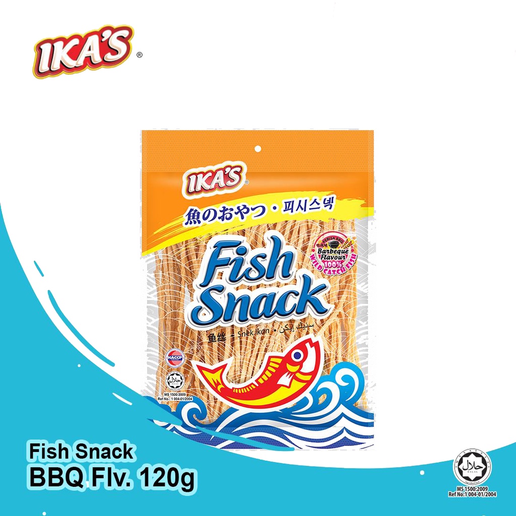 Ika's Ika Ikas / Fish Snack Ikan Malaysia BBQ / 120 g gr gram 120gr