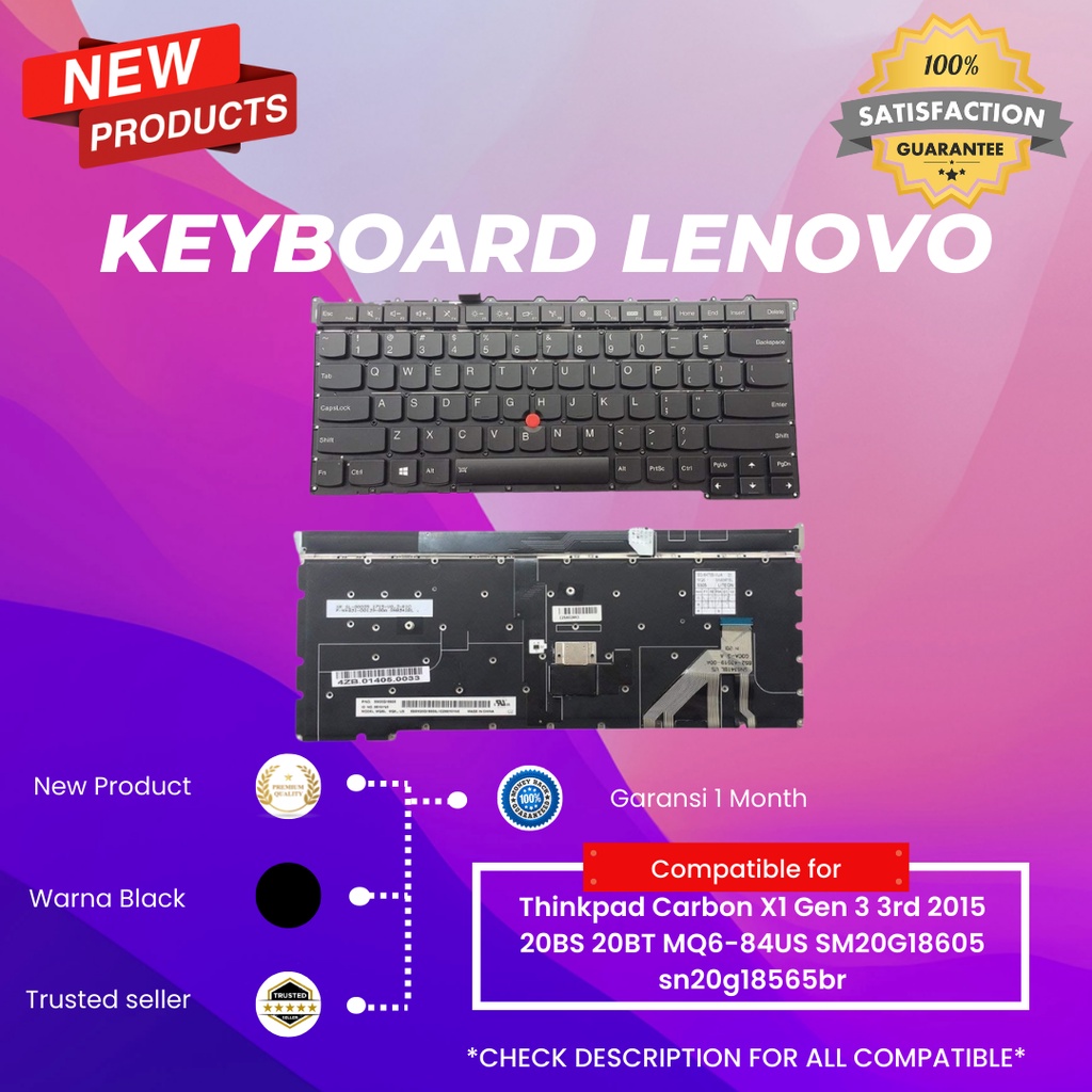 Keyboard Laptop Lenovo X1 Carbon Gen 3