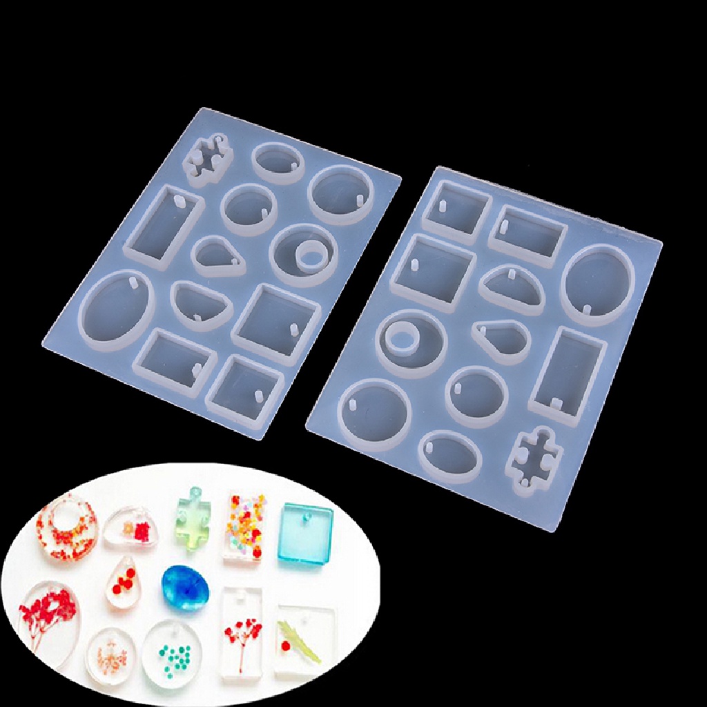 Power DIY Cetakan Silikon Resin Membuat Perhiasan Cetakan Epoxy Liontin Craft Mould ID