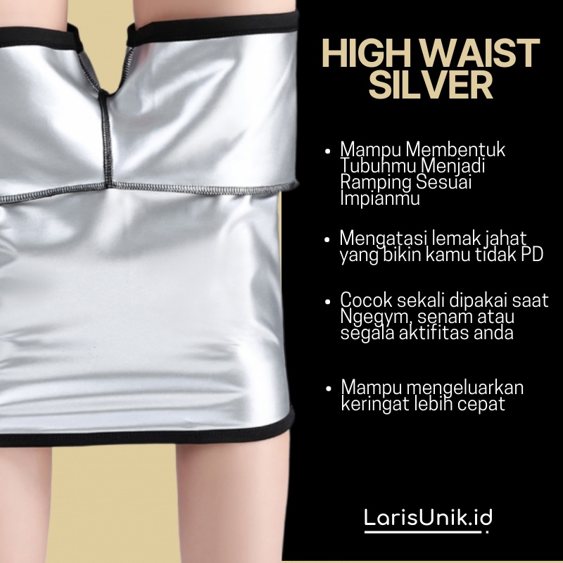 Celana Pendek Olahraga Hotpants Hotpans Hotpant Pembakar Peluntur Susut Lemak Tubuh Badan Wanita Jumbo Clana Sport Pakaian Olahraga Senam Aerobic Gym Fitness Fitnes Lari Pelangsing Perut Buncit Fat Burner Wanita Perempuan Cewek Cewe Full Silver Premium