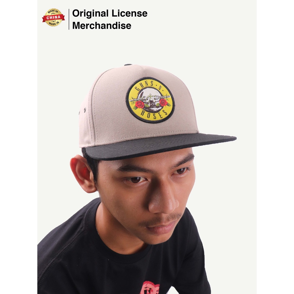 Topi Hat Cap Snapback Casual Katun Pria Wanita Dewasa Bordir Import Premium Band Musik GUNS N ROSES 