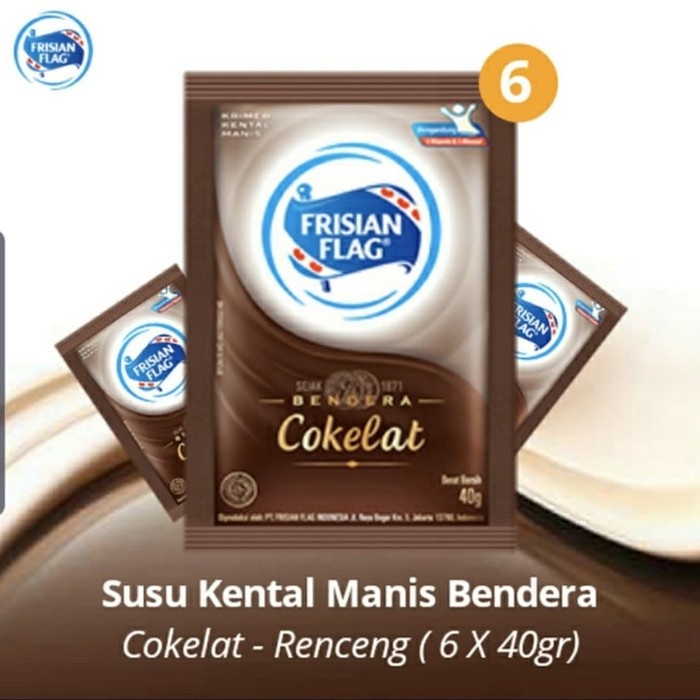 

Kental-Manis- Frisian Flag Susu Kental Manis Cokelat Sachet 6'S -Manis-Kental