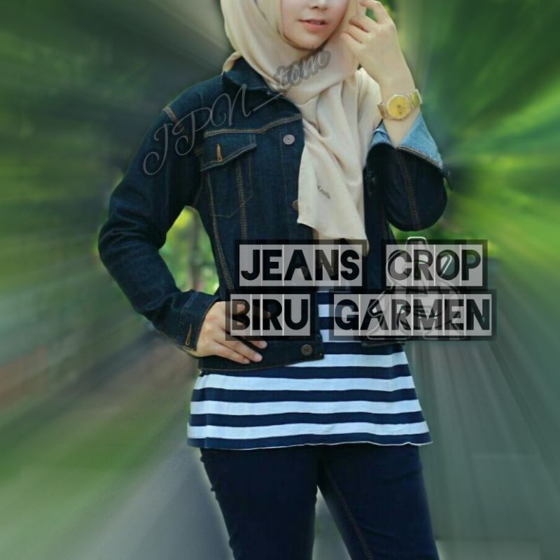 Jaket Jeans Wanita Coklat Gold M L XL Denim Crop Jins Cokelat Cewek Bodyfit Brown Slimfit Bodyfit Bahan Jins Garut Tebal Promo Termurah