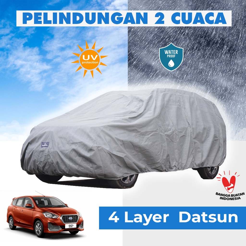 4 Lapis Body Cover Mobil Datsun Outdoor Sarung Mobil Datsun Tahan Air Waterproof