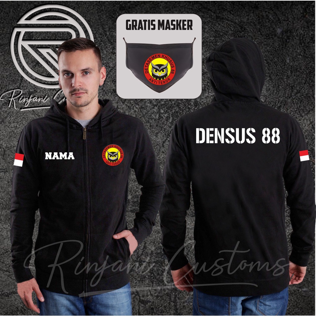 JAKET DENSUS 88 KEREN DAN TERBARU GRATIS NAMA DAN MASKER - JAKET INTEL - JAKET POLISI