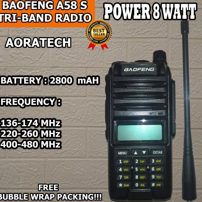 HT Baofeng A58S TRI BAND, BF-A58 S A 58S BF A58S TRIPLEBand VHF UHF 8W