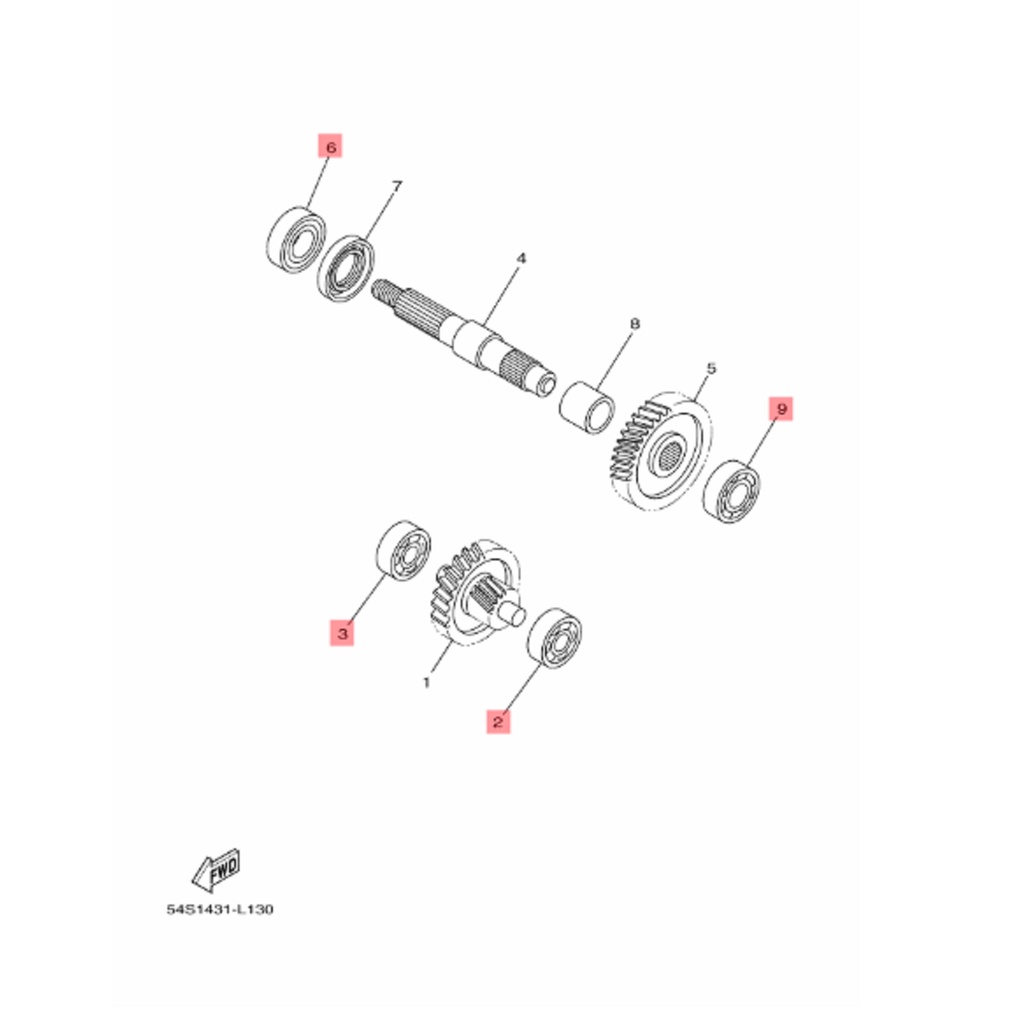 PAKET BEARING LAHER GARDAN RASIO MIO J SOUL GT FINO FI XRIDE X RIDE 115 LAMA ORI YGP