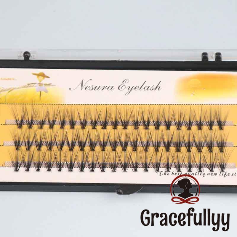 [COD]10/11/12mm Bulu Mata Tanam Knot Free / Diy Eyelash Extension Korea / Bulu mata Sambung-GY