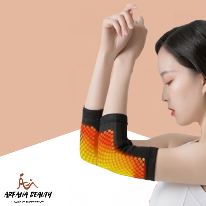 Deker Tangan Siku Terapi Olahraga Tangan Pelindung Tourmaline Manset Olahraga Terapi Panas Penguat Perlengkapan Aksesoris Olahraga Gym Fitness Sport Voli Futsal Tourmaline Siku Import Premium Original