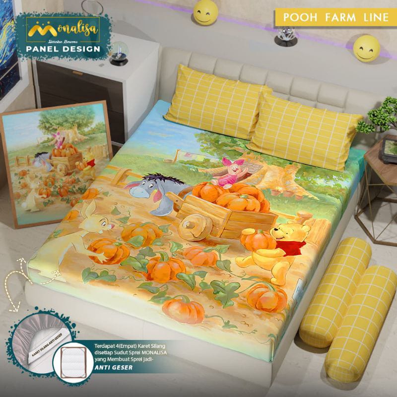 Ss Sprei Aesthetic Monalisa Panel Design 160 Queen 160x200 Ukuran No 2 Tinggi 20 cm Mix Motif