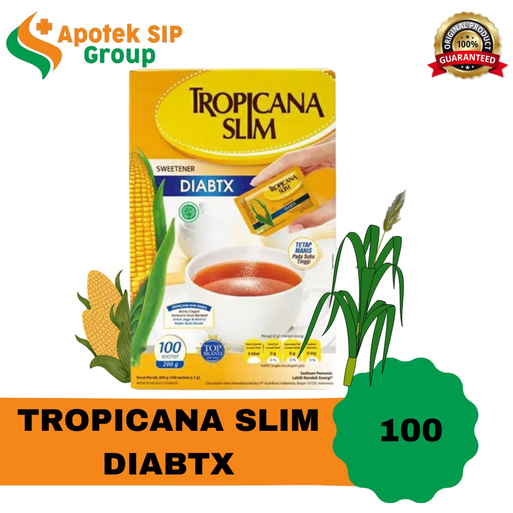 

Tropicana Slim Sweetener Diabtx 100/50/25 Sachet