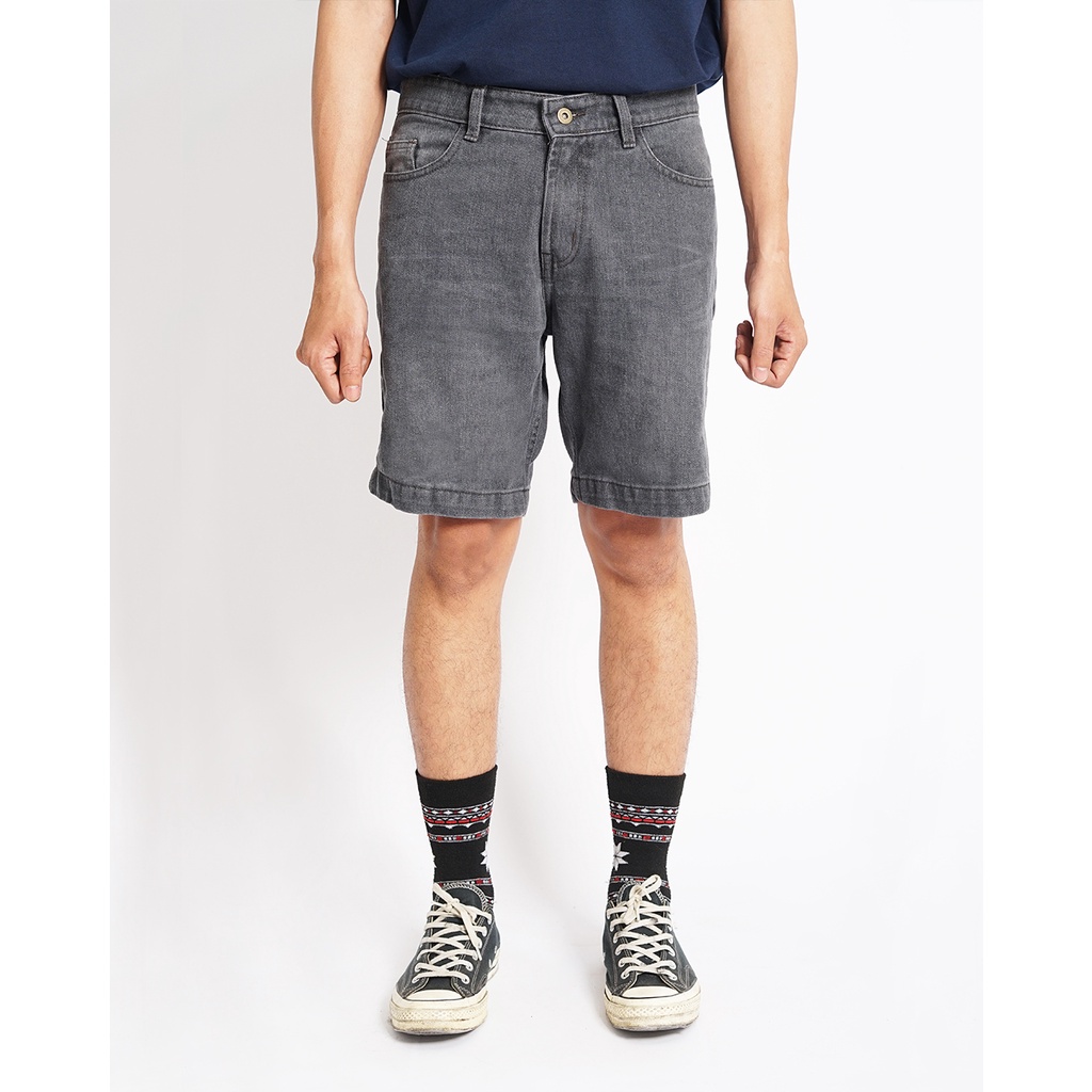 PLAIN Short Denim Washed - Ash Black Washed