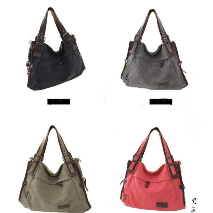 Tas Wanita Bahan kanvas Premium - Tas Selempang Kanvas