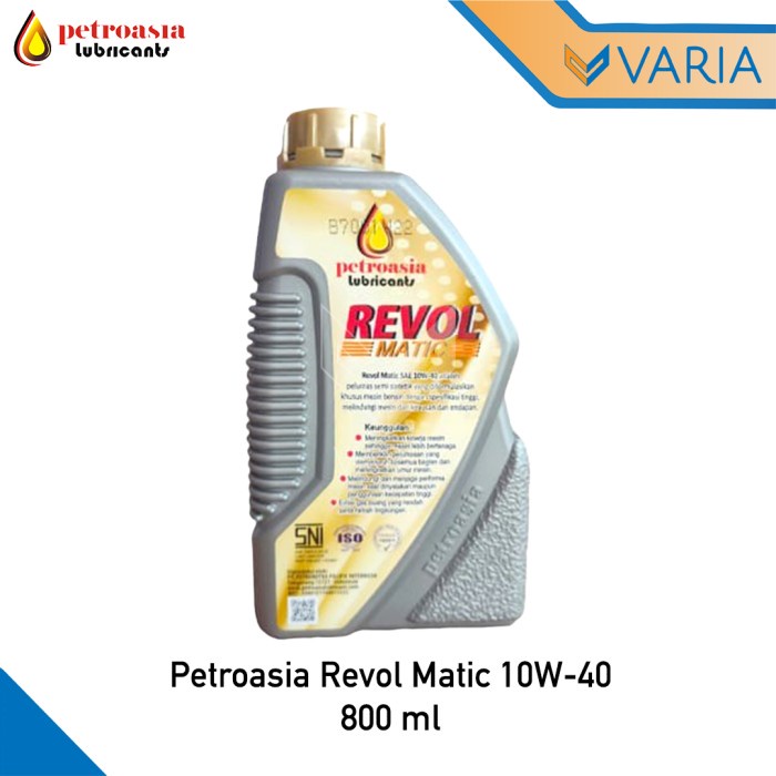 Petroasia Revol Matic SAE 10W-40 SL 800 ml 0.8 L Oli Mesin Motor
