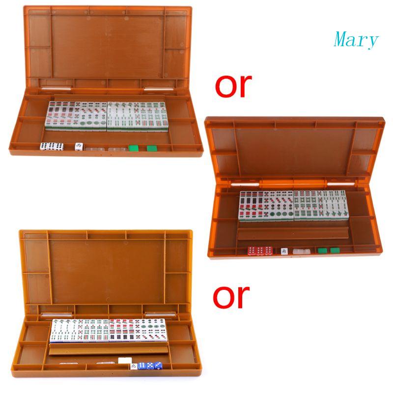 Mary Portable Mini 144mahjong Set Mah jong Meja Game Tradisional Travel Foldable