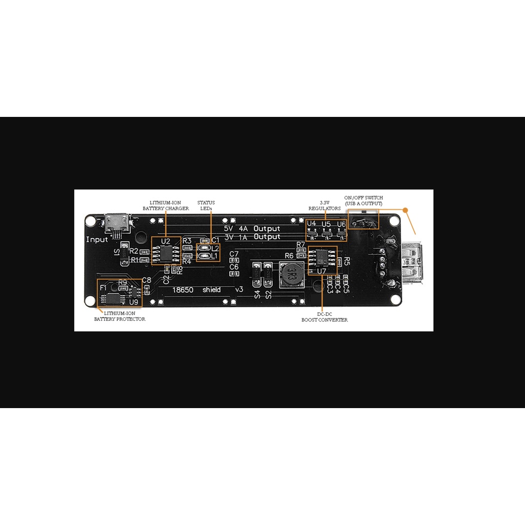 Battery 18650 Shield 1 Cell 1S Wemos ESP32 18650 Baterai Holder Single