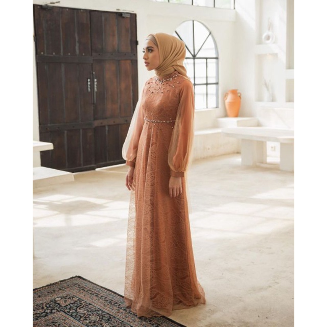 Dress exclusive Ramadhan dress BROKAT LAMARAN,Dress brokat Kondangan