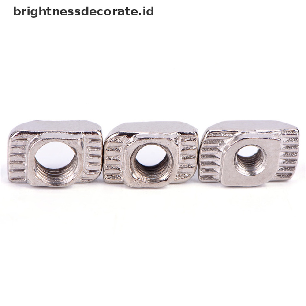 [Birth] 50pcs Eropa T-slot Aluminium Carbon Steel Drop In T-Nut M3 M4 M5 Ulir [ID]