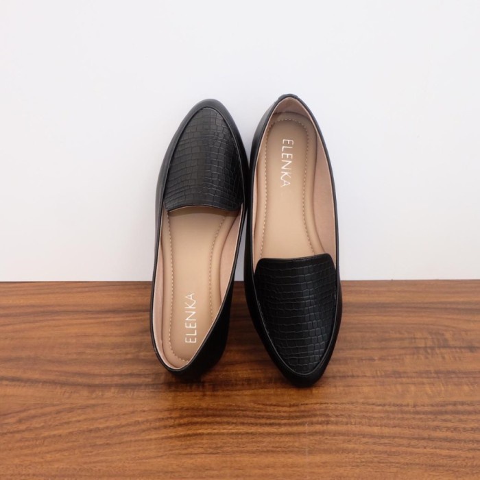 Flatshoes SEPATU WANITA BIG SIZE FLAT SHOES MARILYN BLACK 41, 42, 43, 44, 45(N8J2) Flat Shoes Jelly 
