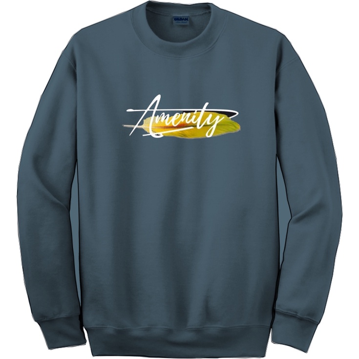 crewneck sweater pria kekinian motif ARMENITY termurah /bahan fleece lembut dan tebal