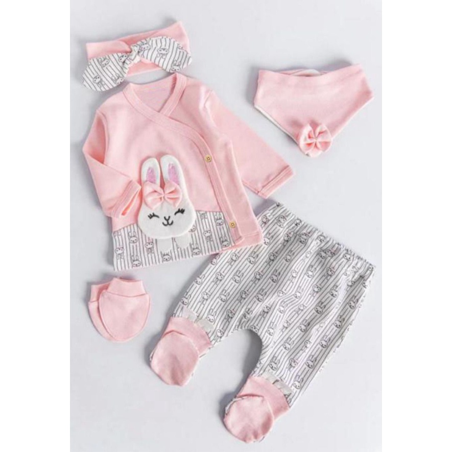 PAO PAO set Babeebabyshop baju celana slaber bib topi sarung tangan kado lahiran bayi anak cewek perempuan lucu BONA