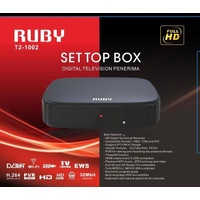 SET TOP BOX STB RUBY T2-1002 DIGITAL TV FULL HD STB RUBY RECEIVER TV STB MURAH 100% ORIGINAL PENERIM