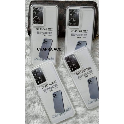 Softcase case slikon kondom bening type Hp OPPO A57 2022/A77s 2022 clear bag SPACE TPU pelindung camera kamera